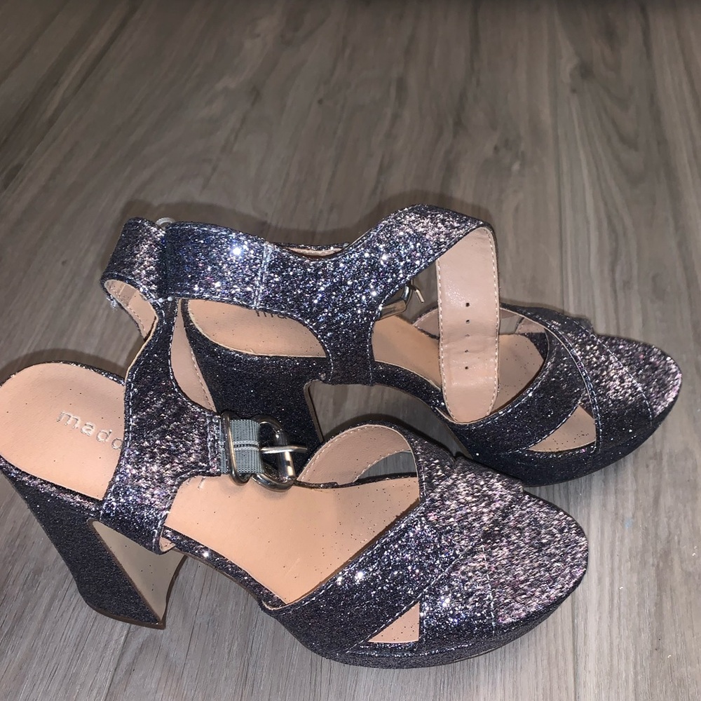 Madden Girl Sparkling Black Heels